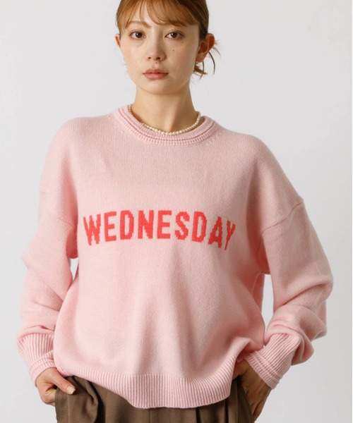 ルージュ・ヴィフ ラクレ（Rouge vif la cle）/【Le Melange/ル・メランジュ】ロゴニット/#8552003/トップス/ Rouge vif la cle（ルージュヴィフラクレ） ニット セーター 「Le