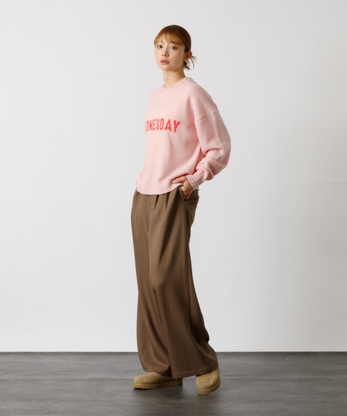 ルージュ・ヴィフ ラクレ（Rouge vif la cle）/【Le Melange/ル・メランジュ】ロゴニット/#8552003/トップス/ Rouge vif la cle（ルージュヴィフラクレ） ニット セーター 「Le