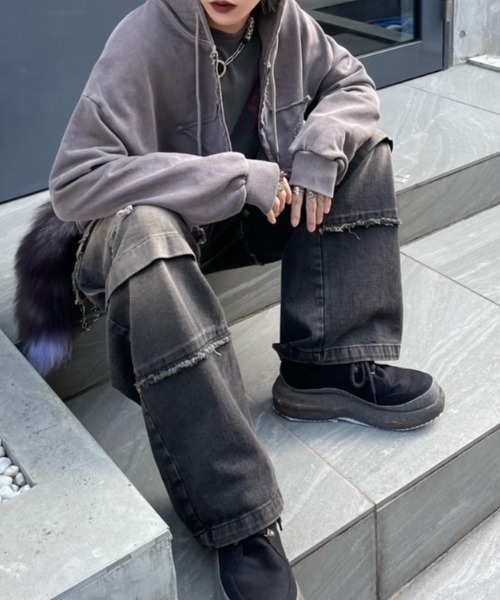 「XU」 「unused.lab」デニムパンツ L ブルー メンズ_画像3