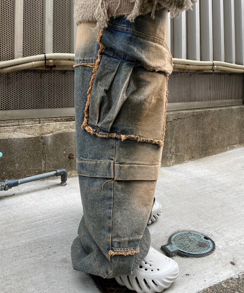 「XU」 「unused.lab」デニムパンツ L ブルー メンズ_画像9