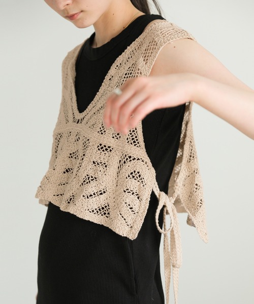 「select MOCA」 ノースリーブニット FREE アイボリー レディース_画像2