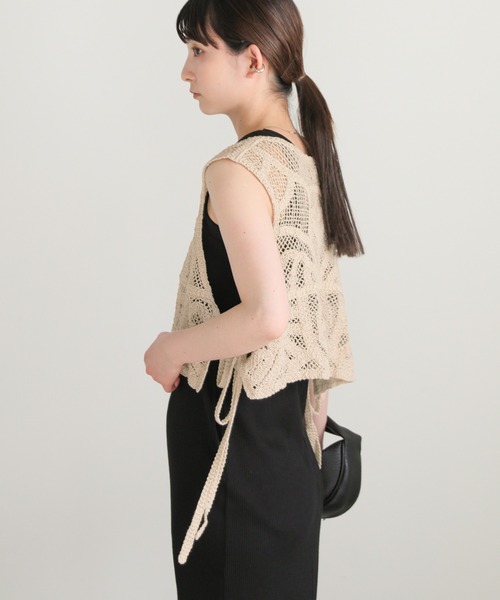 「select MOCA」 ノースリーブニット FREE アイボリー レディース_画像5