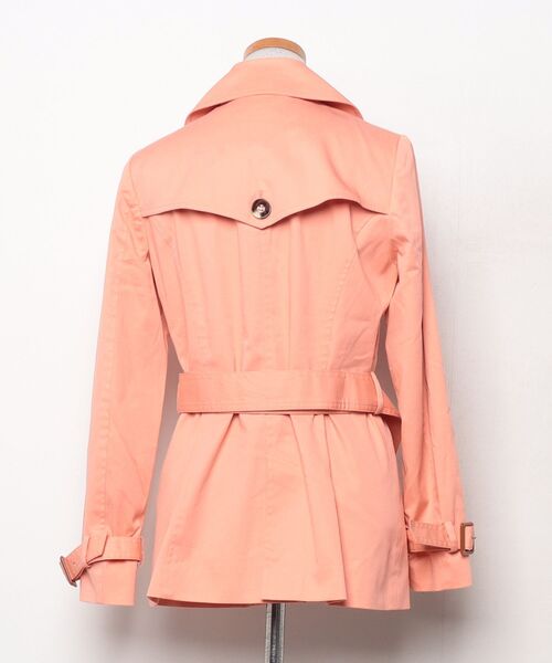 「MICHEL KLEIN」 トレンチコート 38 ピンク レディース_画像2
