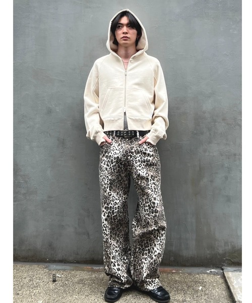 Chikashitsu+（チカシツプラス） パーカー 「CS」cropped double zip 