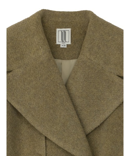 コート チェスターコート UND BIG ROUND COLLAR WOOL LONG COAT レディースの画像