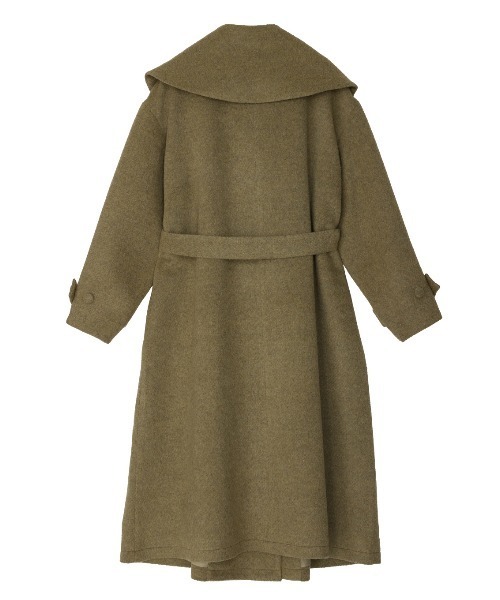 コート チェスターコート UND BIG ROUND COLLAR WOOL LONG COAT レディースの画像