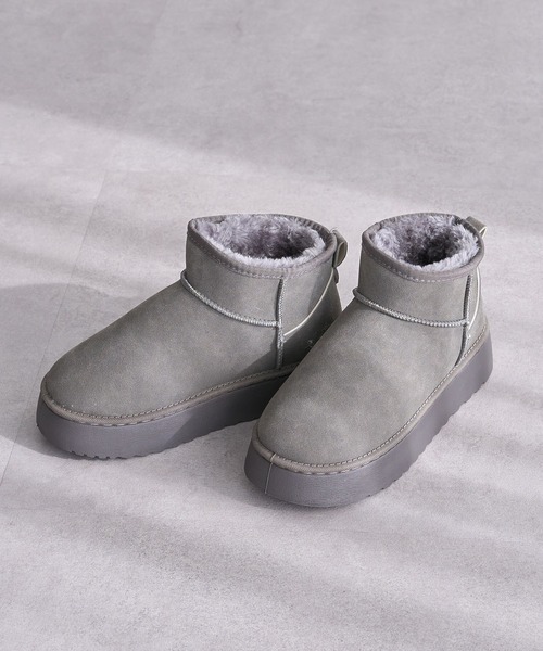 Green Parks（グリーンパークス） ブーツ ・minia フェイクムートン