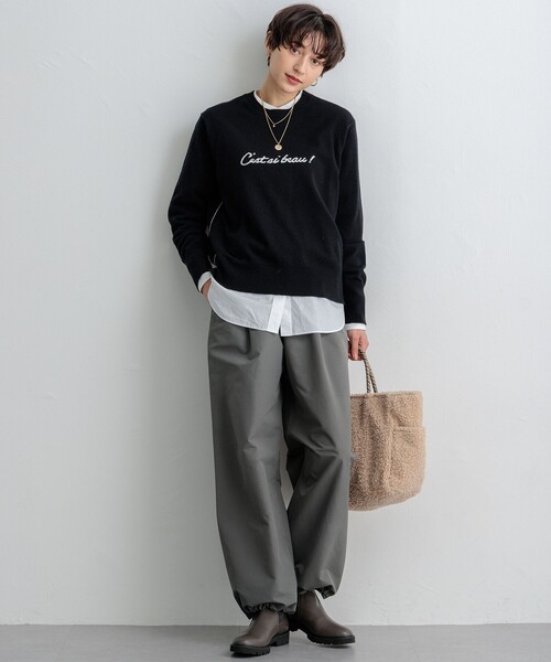 「23区」 長袖ニット 32 グレー レディース_画像3