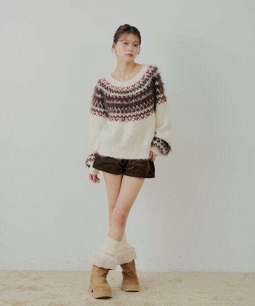 「Chico」 長袖ニット FREE アイボリー レディース_画像2