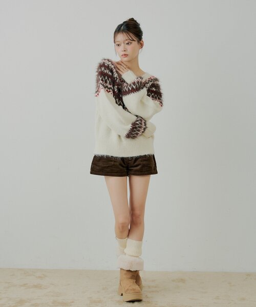 「Chico」 長袖ニット FREE アイボリー レディース_画像5