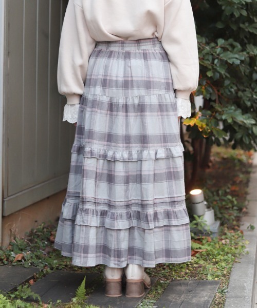 axes femme（アクシーズ ファム） スカート チェックティアードSK