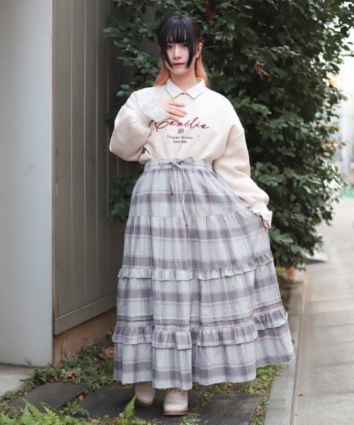 axes femme（アクシーズ ファム） スカート チェックティアードSK