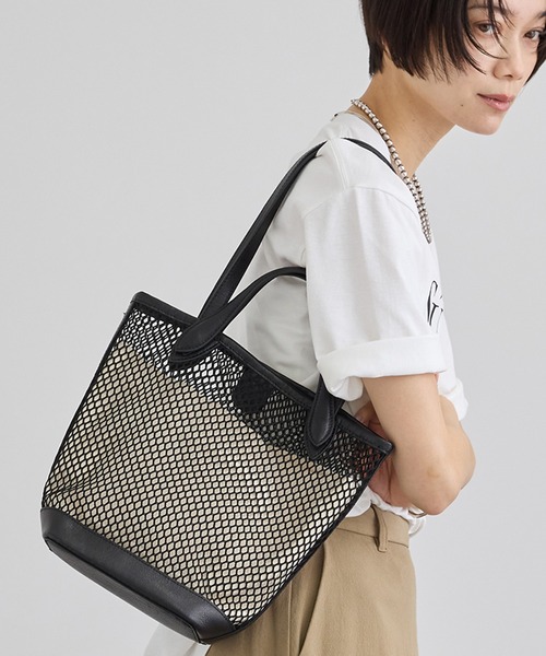SALON adam et rope ダブルハンドルメッシュトート SALON adam et rope'（サロン アダム エ ロペ） トートバッグ 「W S