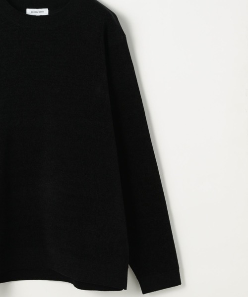 「GLOBAL WORK」 長袖ニット LARGE グレイッシュベージュ メンズ_画像4