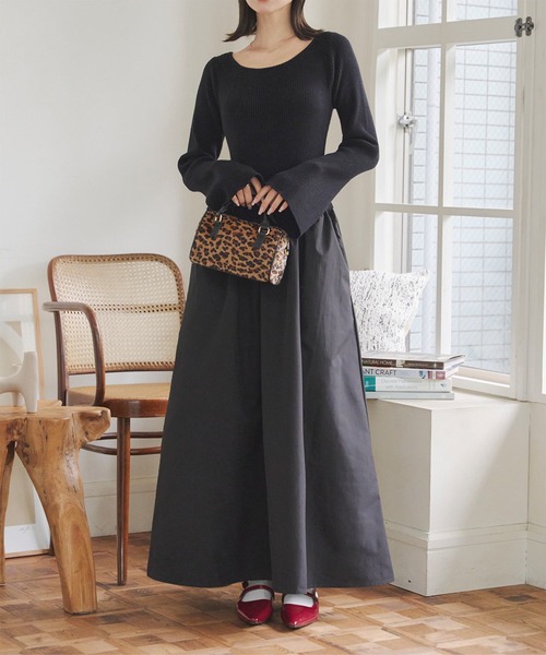 「KOBE LETTUCE」 ドッキングワンピース M ブラック レディース_画像2