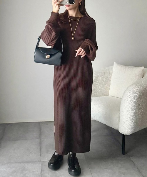 「Ada.」 ニットワンピース FREE アイボリー レディース_画像4