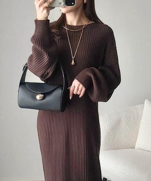 「Ada.」 ニットワンピース FREE アイボリー レディース_画像5