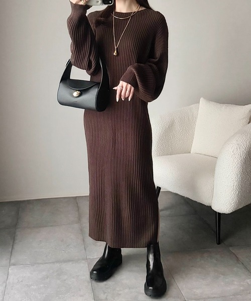 「Ada.」 ニットワンピース FREE アイボリー レディース_画像6