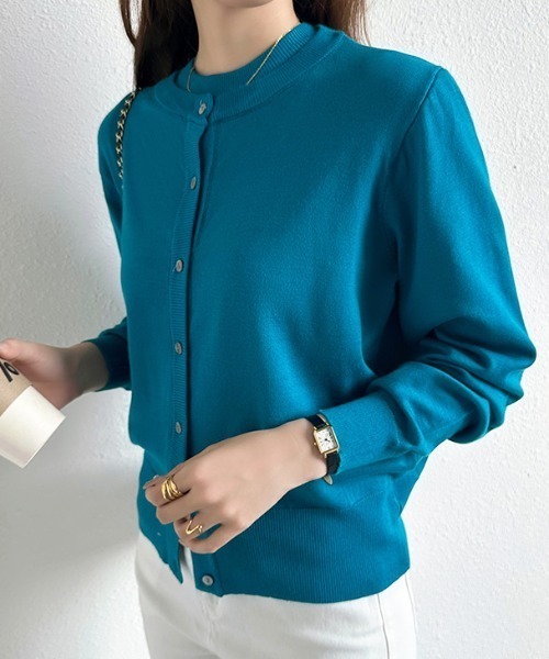 「COCOMOMO」 ニットアンサンブル FREE ネイビー レディース_画像6