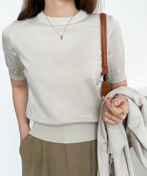 「COCOMOMO」 ニットアンサンブル FREE ネイビー レディース_画像8