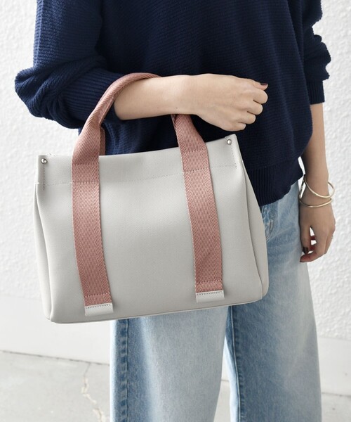 「SHIPS any」 ハンドバッグ ONE SIZE ライトグレー レディース_画像2