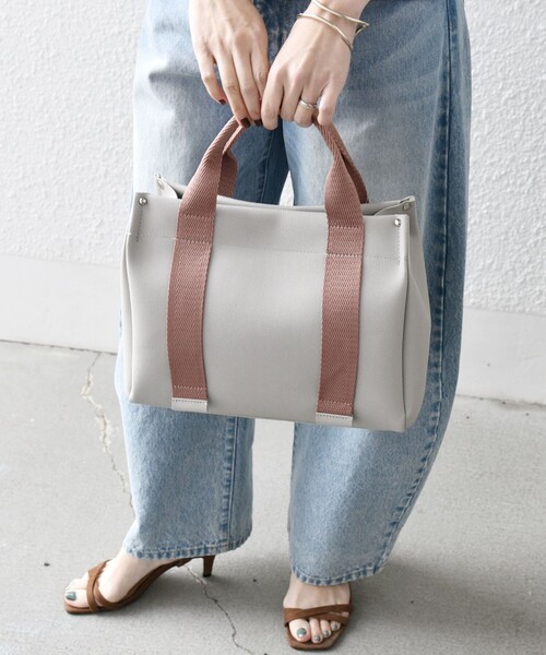 「SHIPS any」 ハンドバッグ ONE SIZE ライトグレー レディース_画像4