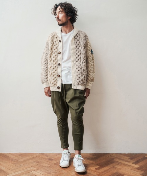 「CAMBIO」 サルエルパンツ M グレイッシュベージュ メンズの画像