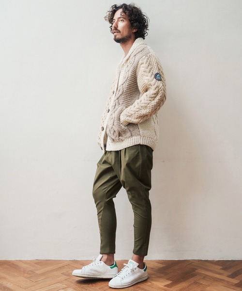 「CAMBIO」 サルエルパンツ M グレイッシュベージュ メンズの画像