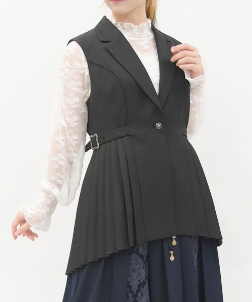 axes femme（アクシーズ ファム） ベスト ジレ サイドプリーツベスト