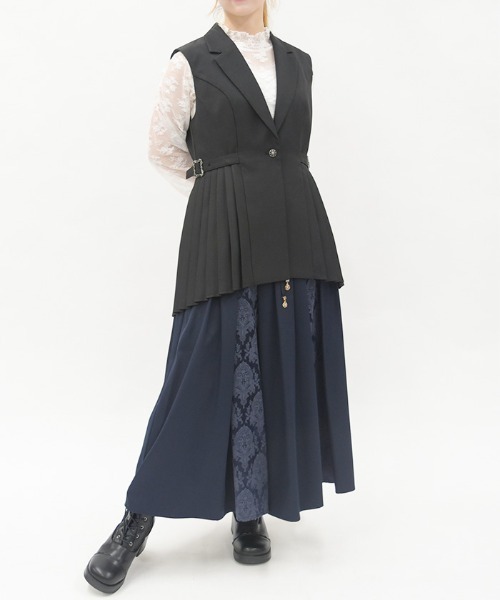 axes femme（アクシーズ ファム） ベスト ジレ サイドプリーツベスト