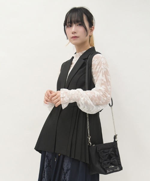 axes femme（アクシーズ ファム） ベスト ジレ サイドプリーツベスト