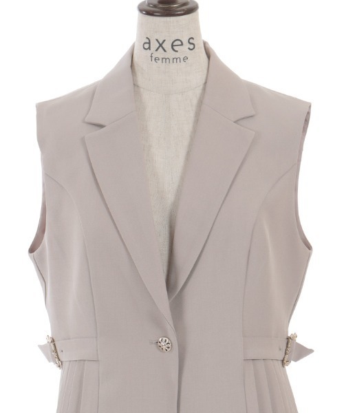 axes femme（アクシーズ ファム） ベスト ジレ サイドプリーツベスト
