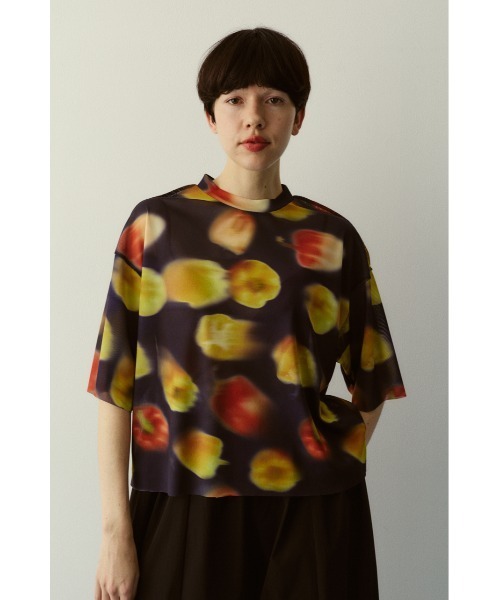 HeRIN.CYE tシャツ Paprika pattern tops パプリカパターントップス