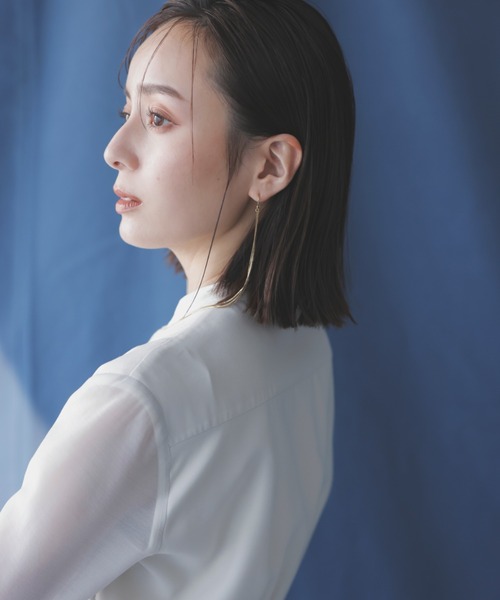 「anuans」 長袖ワンピース SMALL ホワイト系その他 レディースの画像