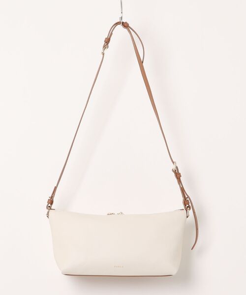 【FURLA】ダブルファスナーショルダーバッグ　ホワイト FURLA（フルラ） バッグ レディース ショルダーバッグ アウトレット