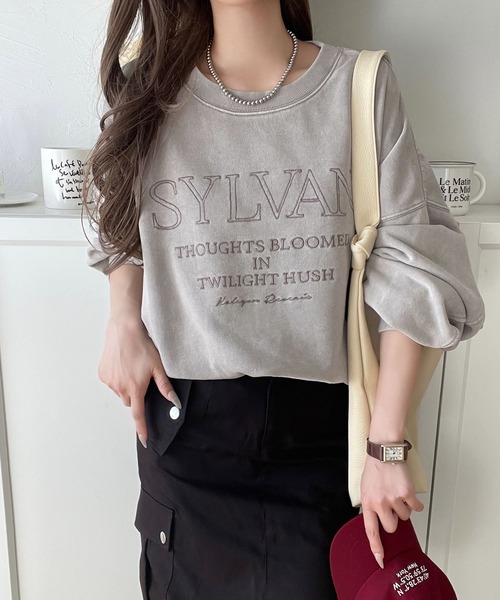 「classicalelf」 スウェットカットソー X-LARGE ブラウン レディース_画像9