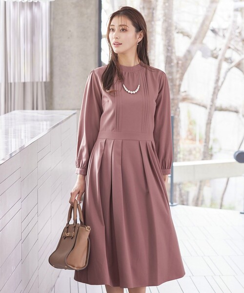 「Tiaclasse」 長袖ワンピース M グレー レディース_画像3