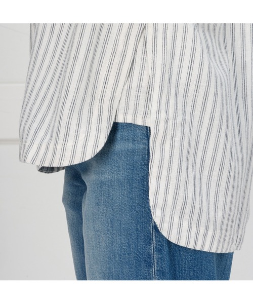 「BANANA REPUBLIC FACTORY STORE」 長袖シャツ X-SMALL ベージュ レディース_画像3