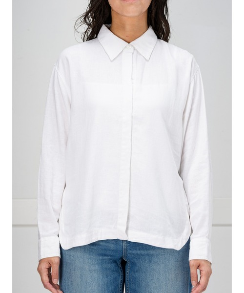 「BANANA REPUBLIC FACTORY STORE」 長袖シャツ X-SMALL ベージュ レディース_画像4