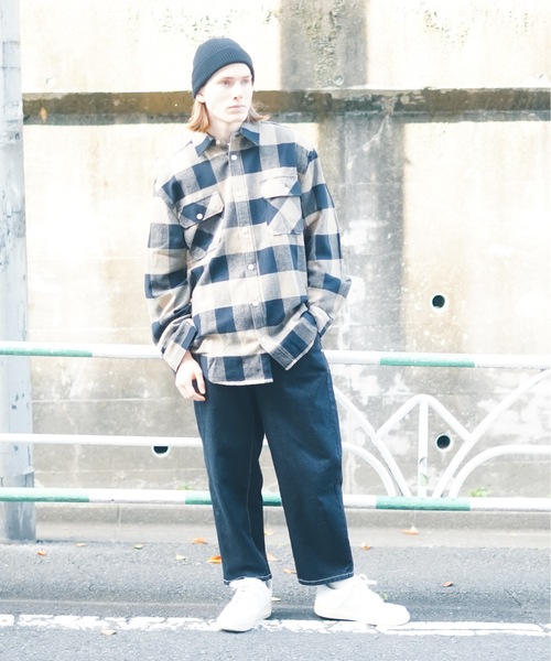 「ROTHCO」 長袖ネルシャツ LARGE オリーブ メンズ_画像4