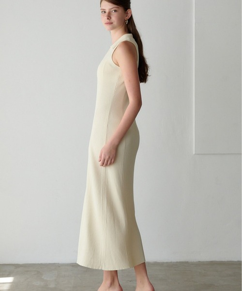 ORGUE（オルグ） ワンピース Polo Collar Knit One-piece/ポロカラー