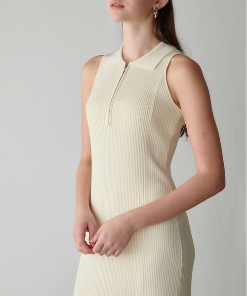 ORGUE（オルグ） ワンピース Polo Collar Knit One-piece/ポロカラー