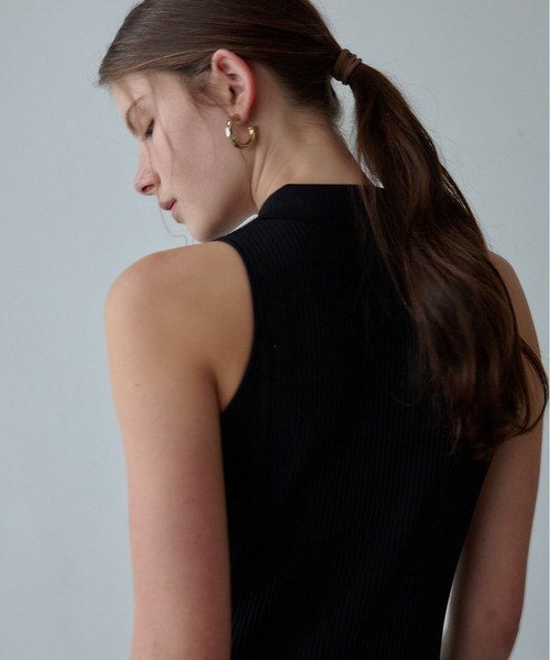ORGUE（オルグ） ワンピース Polo Collar Knit One-piece/ポロカラー