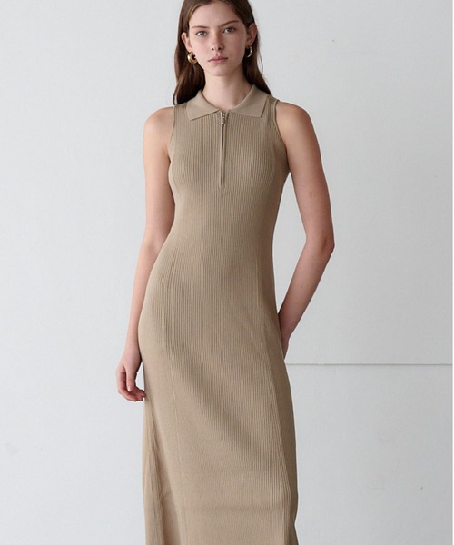orgue ポロカラーニットワンピース ORGUE（オルグ） ワンピース Polo Collar Knit One-piece/ポロカラー