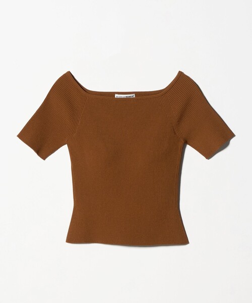 「NICENICE MOMENT」オープンショルダー ニットTシャツの画像