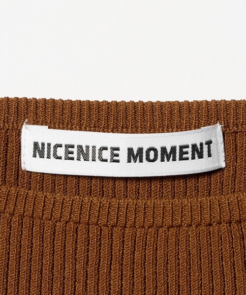 「NICENICE MOMENT」オープンショルダー ニットTシャツの画像