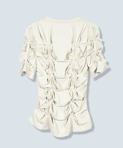 OMMO（オーエムエムオー） tシャツ 半袖 PINCH TUCK T-SHIRT