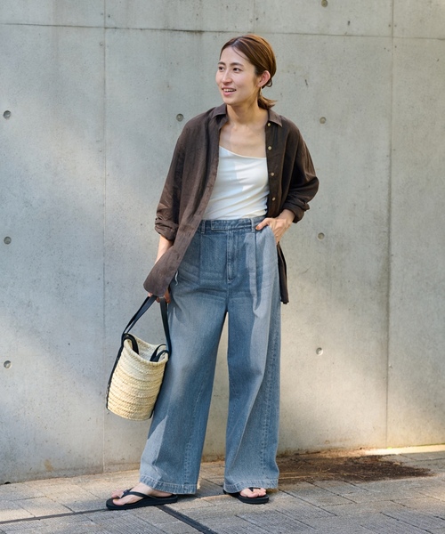 「FRAMeWORK」 デニムパンツ 40 ネイビー レディース_画像8
