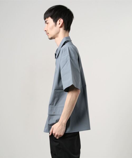 「gym master」 半袖シャツ LARGE グレイッシュブルー メンズ_画像2