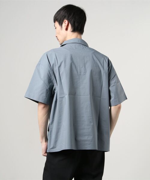 「gym master」 半袖シャツ LARGE グレイッシュブルー メンズ_画像3